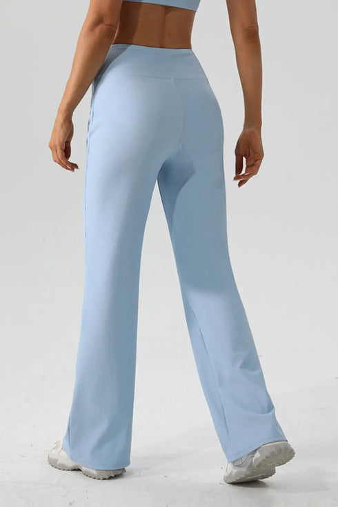 'Everly' High Waist Straight Leg Pants - Celes Fashion